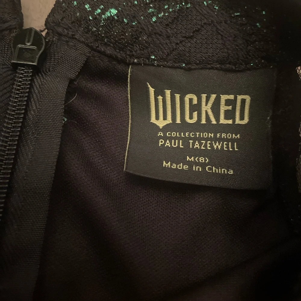 Wicked Girls Black Sparkle Peplum Tulle Party Dress Sz 8 - Picture 2 of 3